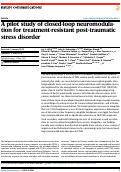 Cover page: A pilot study of closed-loop neuromodulation for treatment-resistant post-traumatic stress disorder.