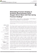 Cover page: Stimulating Fracture Healing in Ischemic Environments: Does Oxygen Direct Stem Cell Fate during Fracture Healing?