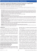 Cover page: Trazodone Increases the Respiratory Arousal Threshold in Patients with Obstructive Sleep Apnea and a Low Arousal Threshold