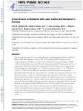 Cover page: Visual search in Dementia with Lewy Bodies and Alzheimer's disease