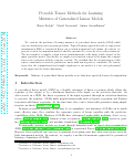 Cover page: Provable Tensor Methods for Learning Mixtures of Generalized Linear Models