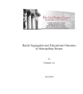 Cover page of Racial Segregation and Educational Outcomes in Metropolitan Boston