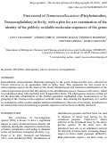 Cover page: First record of Temnosewellia minor (Platyhelminthes, Temnocephalidae) in Sicily, with a plea for a re-examination of the identity of the publicly available molecular sequences of the genus