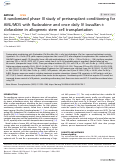 Cover page: A randomized phase III study of pretransplant conditioning for AML/MDS with fludarabine and once daily IV busulfan ± clofarabine in allogeneic stem cell transplantation