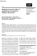 Cover page: Multidimensional profiles of health locus of control in Hispanic Americans