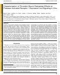 Cover page: Characterization of thrombin-bound dabigatran effects on protease-activated receptor-1 expression and signaling in vitro.