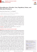 Cover page: Benzalkonium Chlorides: Uses, Regulatory Status, and Microbial Resistance.