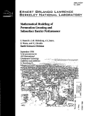 Cover page: Mathematical Modeling of Permeation Grouting and Subsurface Barrier Performance