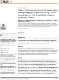 Cover page: Yield of testing and treatment for tuberculosis among foreign-born persons during contact investigations in the United States: A semi-systematic review