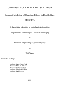 Cover page: Compact modeling of quantum effects in double gate MOSFETs