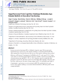 Cover page: Vagal Recovery From Cognitive Challenge Moderates Age-Related Deficits in Executive Functioning