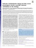 Cover page: Defective decidualization during and after severe preeclampsia reveals a possible maternal contribution to the etiology