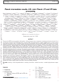 Cover page: Planck intermediate results