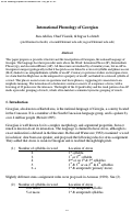 Cover page: WPP, No. 106: Intonational Phonology of Georgian