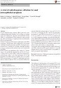 Cover page: A trial of radiofrequency ablation for anal intraepithelial neoplasia