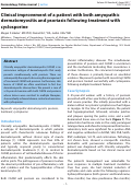 Cover page: Clinical improvement of a patient with both amyopathic dermatomyositis and psoriasis following treatment with cyclosporine