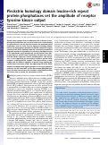 Cover page: Pleckstrin homology domain leucine-rich repeat protein phosphatases set the amplitude of receptor tyrosine kinase output