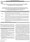 Cover page: A new trauma frontier: Exploratory pilot study of platelet transcriptomics in trauma patients.