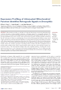 Cover page: Expression Profiling of Attenuated Mitochondrial Function Identifies Retrograde Signals in Drosophila