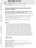 Cover page: LPD-3 as a megaprotein brake for aging and insulin-mTOR signaling in C.&nbsp;elegans.