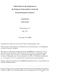 Cover page: What Future for the Integration of the European Union and the Central and Eastern European Countries?Eastern European Countries?