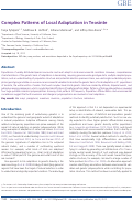 Cover page: Complex Patterns of Local Adaptation in Teosinte