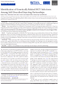 Cover page: Identification of Genetically Related HCV Infections Among Self-Described Injecting Partnerships.