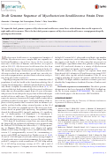 Cover page: Draft Genome Sequence of Mycobacterium heraklionense Strain Davo