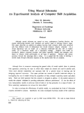 Cover page: Using Mental Schemata: An expeimental Analysis of Computer Skill Acquisition