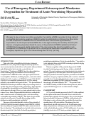 Cover page: The Use of Emergency Department Extracorporeal Membrane Oxygenation for Treatment of Acute Necrotizing Myocarditis