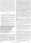 Cover page: Preliminary report: indications of improved visual function after retinal sheet transplantation in retinitis pigmentosa patients11Norman D. Radtke, MD, Robert B. Aramant, PhD, and Magdalene Seiler, PhD, have a proprietary interest in the instrument and method (patent pending) discussed.