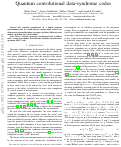 Cover page: Quantum convolutional data-syndrome codes