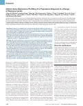 Cover page: Global Gene Expression Profiling of a Population Exposed to a Range of Benzene Levels