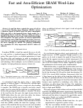 Cover page: Fast and Area-Efficient SRAM Word-Line Optimization