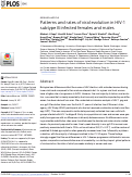 Cover page: Patterns and rates of viral evolution in HIV-1 subtype B infected females and males