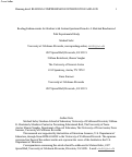 Cover page: Reading enhancements for students with autism spectrum disorder: A matched randomized pilot experimental study