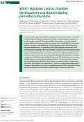 Cover page: Wnt11 regulates cardiac chamber development and disease during perinatal maturation