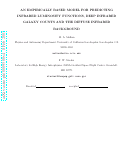 Cover page: An empirically based model for predicting infrared luminosity functions, deep infrared galaxy counts, and the diffuse infrared background