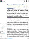 Cover page: Endocannabinoid signaling enhances visual responses through modulation of intracellular chloride levels in retinal ganglion cells