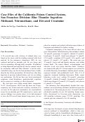 Cover page: Case Files of the California Poison Control System, San Francisco Division: Blue Thunder Ingestion: Methanol, Nitromethane, and Elevated Creatinine