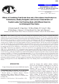 Cover page: Effects of Combining Feed Grade Urea and a Slow-release Urea Product on Performance, Dietary Energetics and Carcass Characteristics of Feedlot Lambs Fed Finishing Diets with Different Starch to Acid Detergent Fiber Ratios.