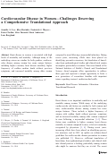Cover page: Cardiovascular Disease in Women—Challenges Deserving a Comprehensive Translational Approach