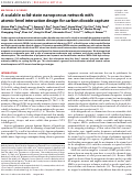 Cover page: A scalable solid-state nanoporous network with atomic-level interaction design for carbon dioxide capture