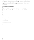Cover page: Dynamic changes in the starch-sugar interconversion within plant source and sink tissues promote a better abiotic stress response