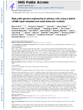 Cover page: High-yield genome engineering in primary cells using a hybrid ssDNA repair template and small-molecule cocktails