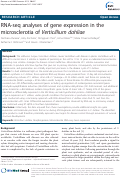 Cover page: RNA-seq analyses of gene expression in the microsclerotia of Verticillium dahliae