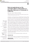 Cover page: Debromoaplysiatoxin as the Causative Agent of Dermatitis in a Dog after Exposure to Freshwater in California.