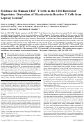 Cover page: Evidence for Human CD4+ T Cells in the CD1-Restricted Repertoire: Derivation of Mycobacteria-Reactive T Cells from Leprosy Lesions
