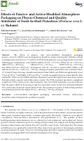 Cover page: Effects of Passive- and Active-Modified Atmosphere Packaging on Physio-Chemical and Quality Attributes of Fresh In-Hull Pistachios (Pistacia vera L. cv. Badami)