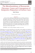 Cover page: The Microfoundations of Bureaucratic Outcomes: Causes and Consequences of Interpretive Disjuncture in Eviction Cases